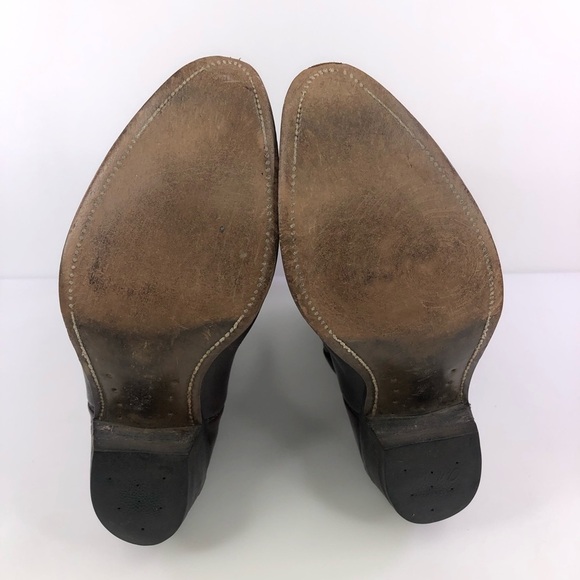 Abilene Burgundy Brown Leather Cowboy Western Boots Size 9D main image 2